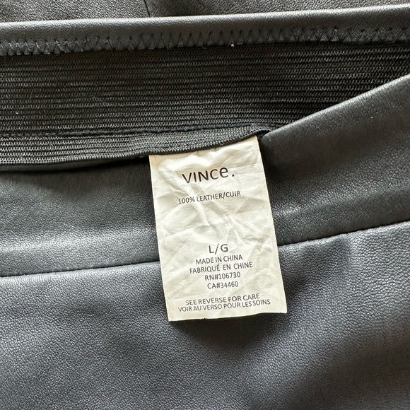 Vince 💯 % Leather Leggings in Dark Navy Blue - Picture 9 of 12